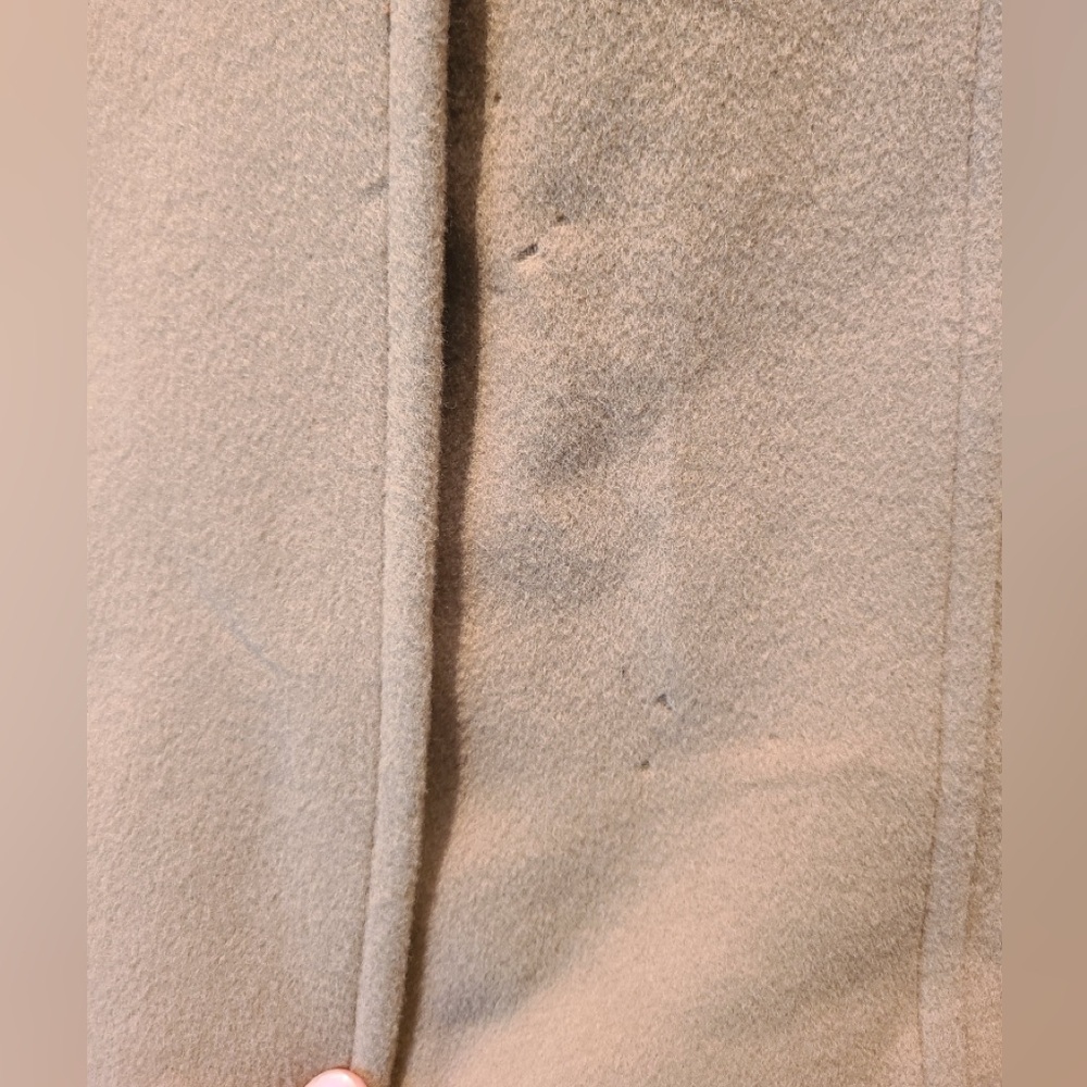 J Crew Wool and Cashmere Double Breasted Trench Coat Beige/Camel size 4T lined - Picture 8 of 12